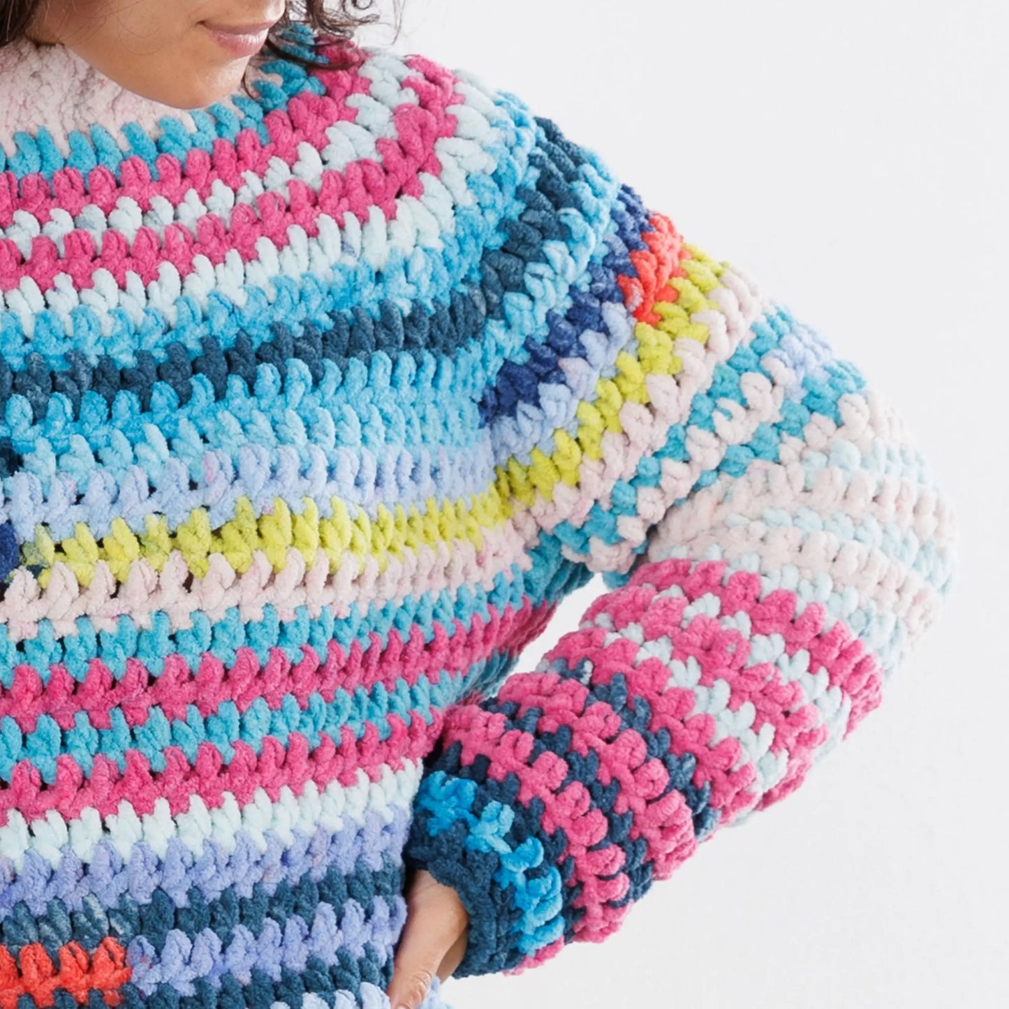 Bernat Patchwork Crochet Pullover Bernat