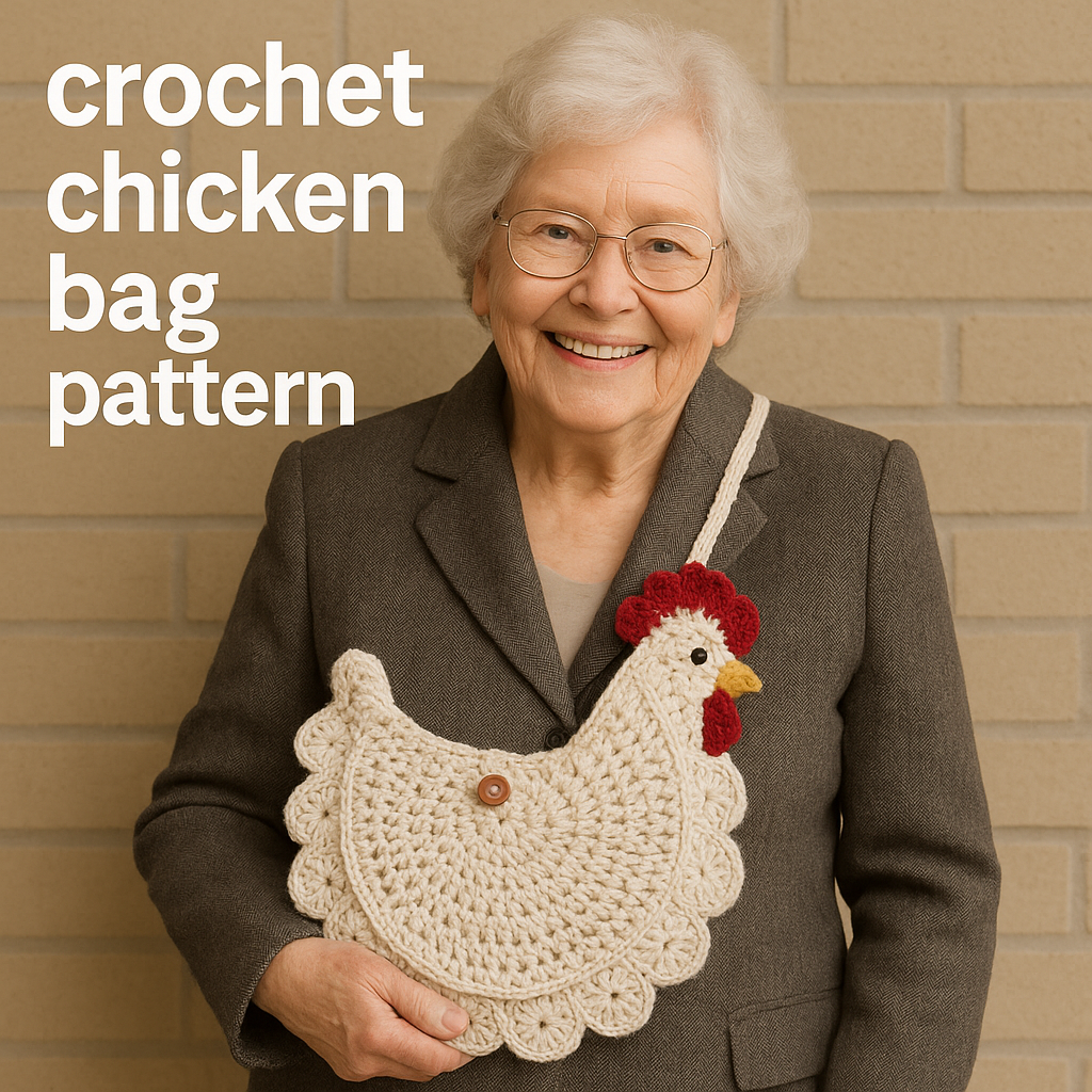 crochet chicken bag pattern only U.S terms