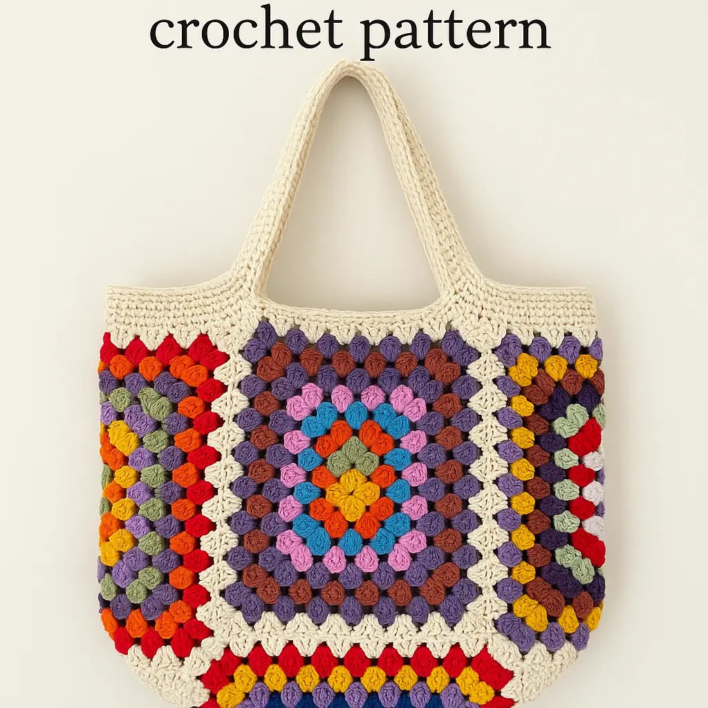 Granny Square Beach Bag Crochet Pattern The Crochet Nook