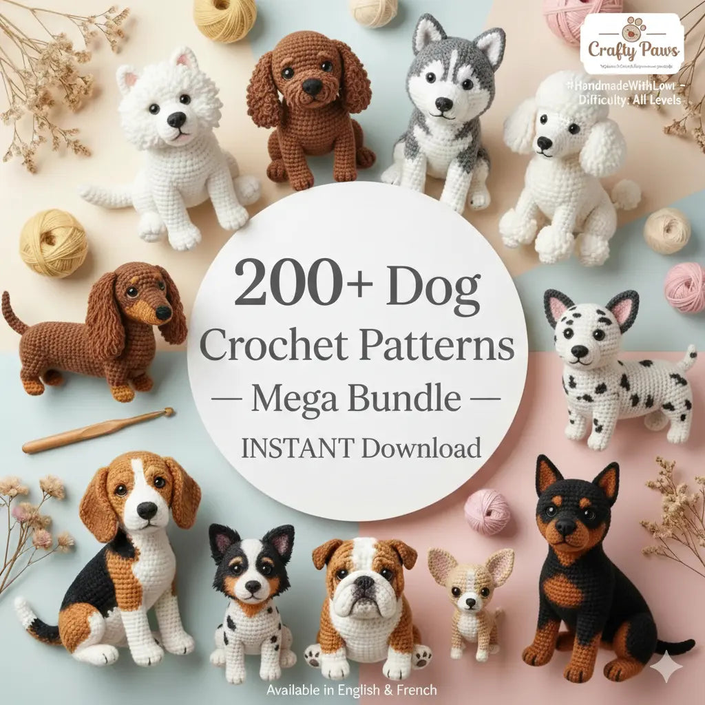 200+ Dog Amigurumi Crochet Patterns – PDF Bundle The Crochet Nook