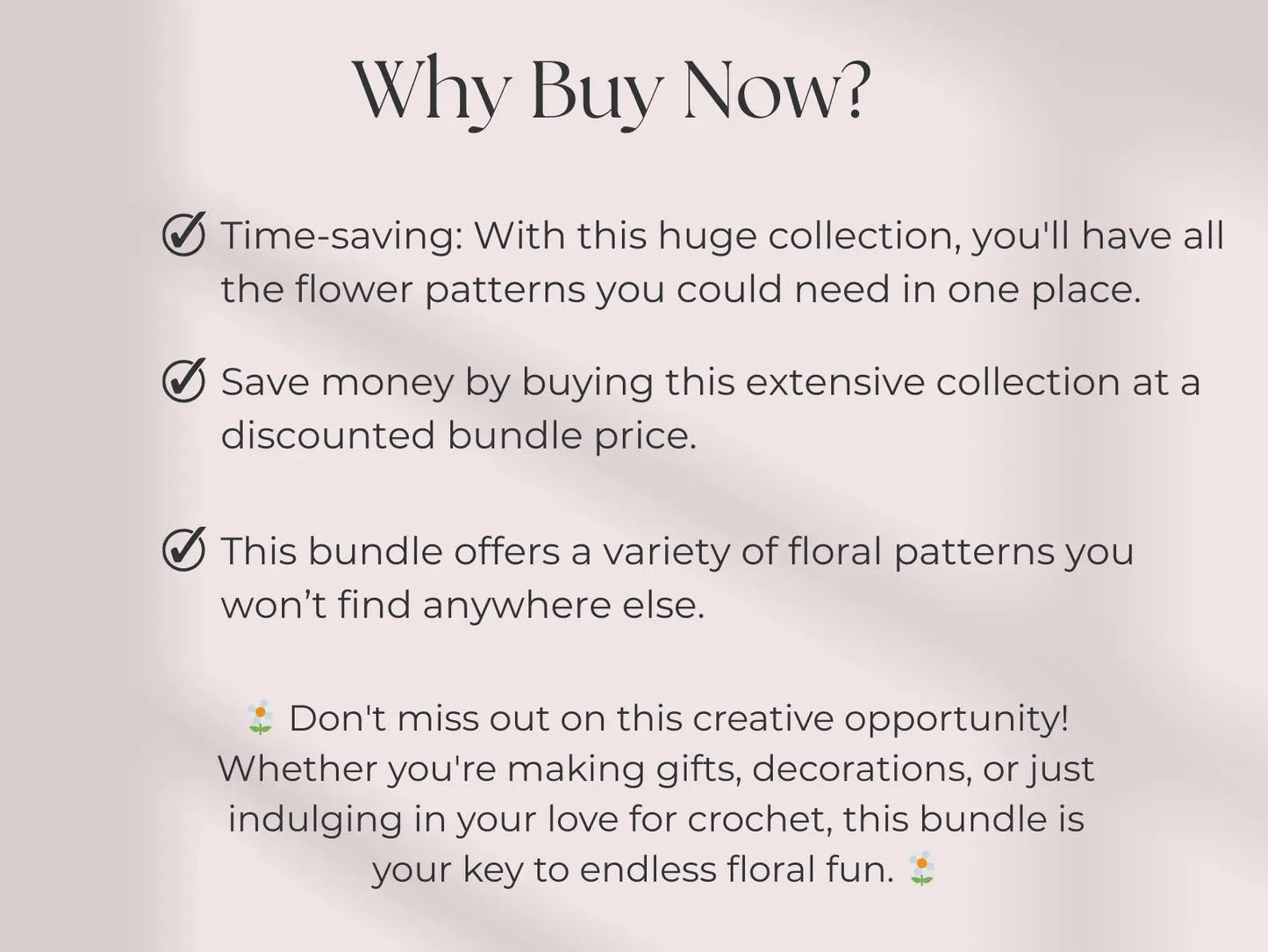 800 Flower Crochet Pattern Bundle – Roses, Tulips, Daisies, Sunflowers, Digital Patterns for Weddings, Mother’s Day, Home Décor,Graduation