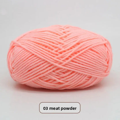 Five-Strand Milk Cotton Yarn for Knitting and DIY Crafts Crochet Nook