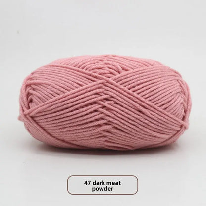 Five-Strand Milk Cotton Yarn for Knitting and DIY Crafts Crochet Nook