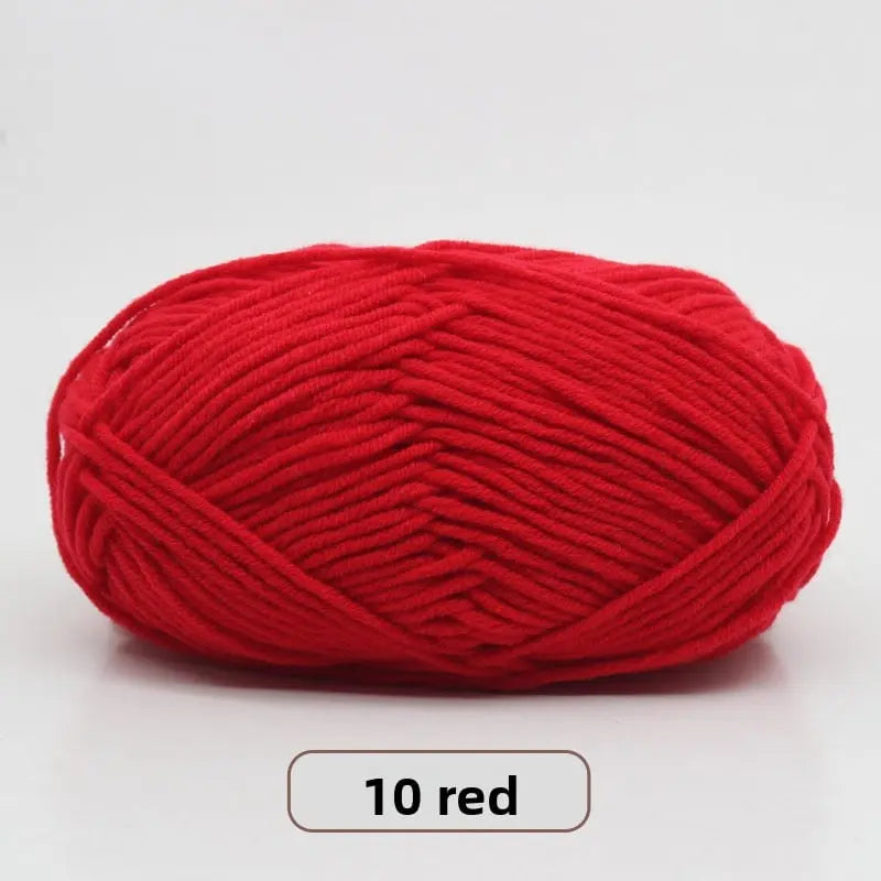 Five-Strand Milk Cotton Yarn for Knitting and DIY Crafts Crochet Nook