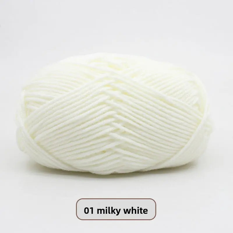 Five-Strand Milk Cotton Yarn for Knitting and DIY Crafts Crochet Nook
