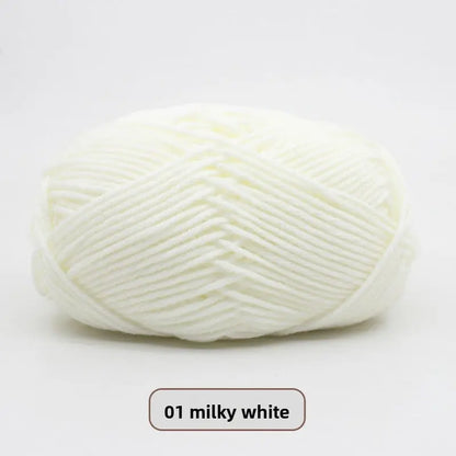 Five-Strand Milk Cotton Yarn for Knitting and DIY Crafts Crochet Nook