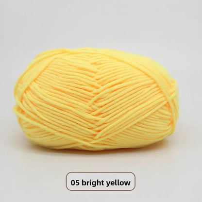 Five-Strand Milk Cotton Yarn for Knitting and DIY Crafts Crochet Nook