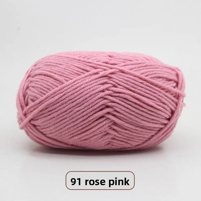 Five-Strand Milk Cotton Yarn for Knitting and DIY Crafts Crochet Nook