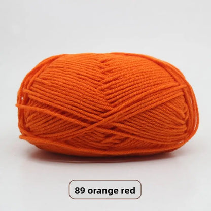 Five-Strand Milk Cotton Yarn for Knitting and DIY Crafts Crochet Nook