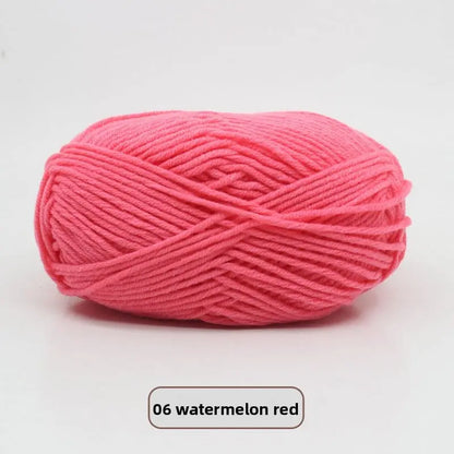 Five-Strand Milk Cotton Yarn for Knitting and DIY Crafts Crochet Nook