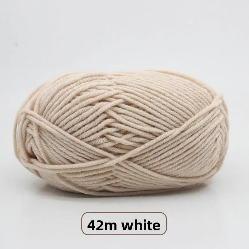 Five-Strand Milk Cotton Yarn for Knitting and DIY Crafts Crochet Nook