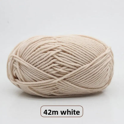 Five-Strand Milk Cotton Yarn for Knitting and DIY Crafts Crochet Nook