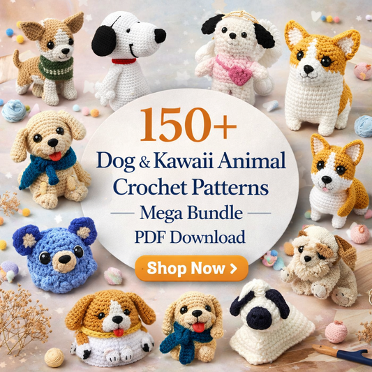 150+ Dog Amigurumi Crochet Patterns – PDF Bundle