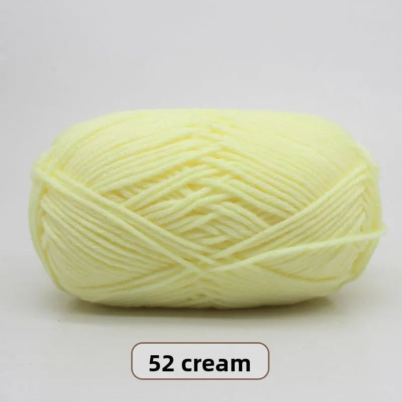 Five-Strand Milk Cotton Yarn for Knitting and DIY Crafts Crochet Nook