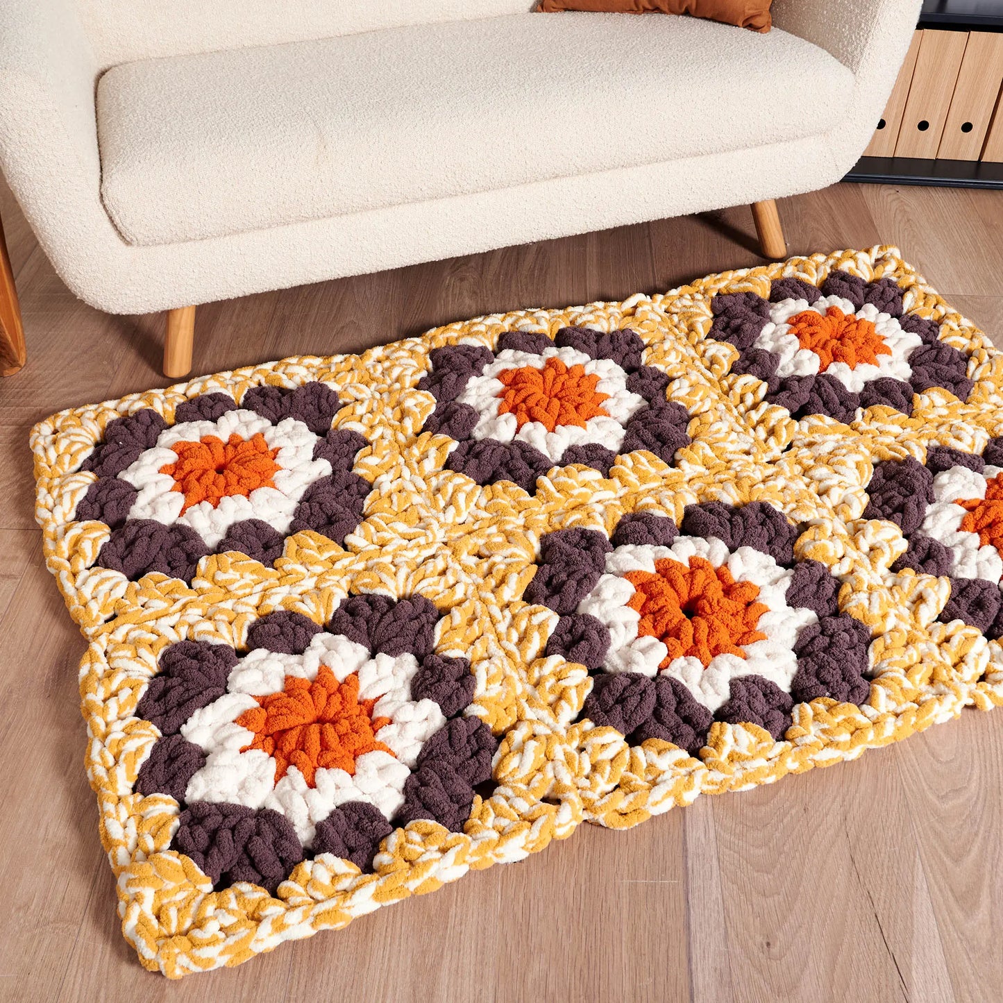 Bernat Gigantic-Granny Crochet Blanket or Rug Bernat