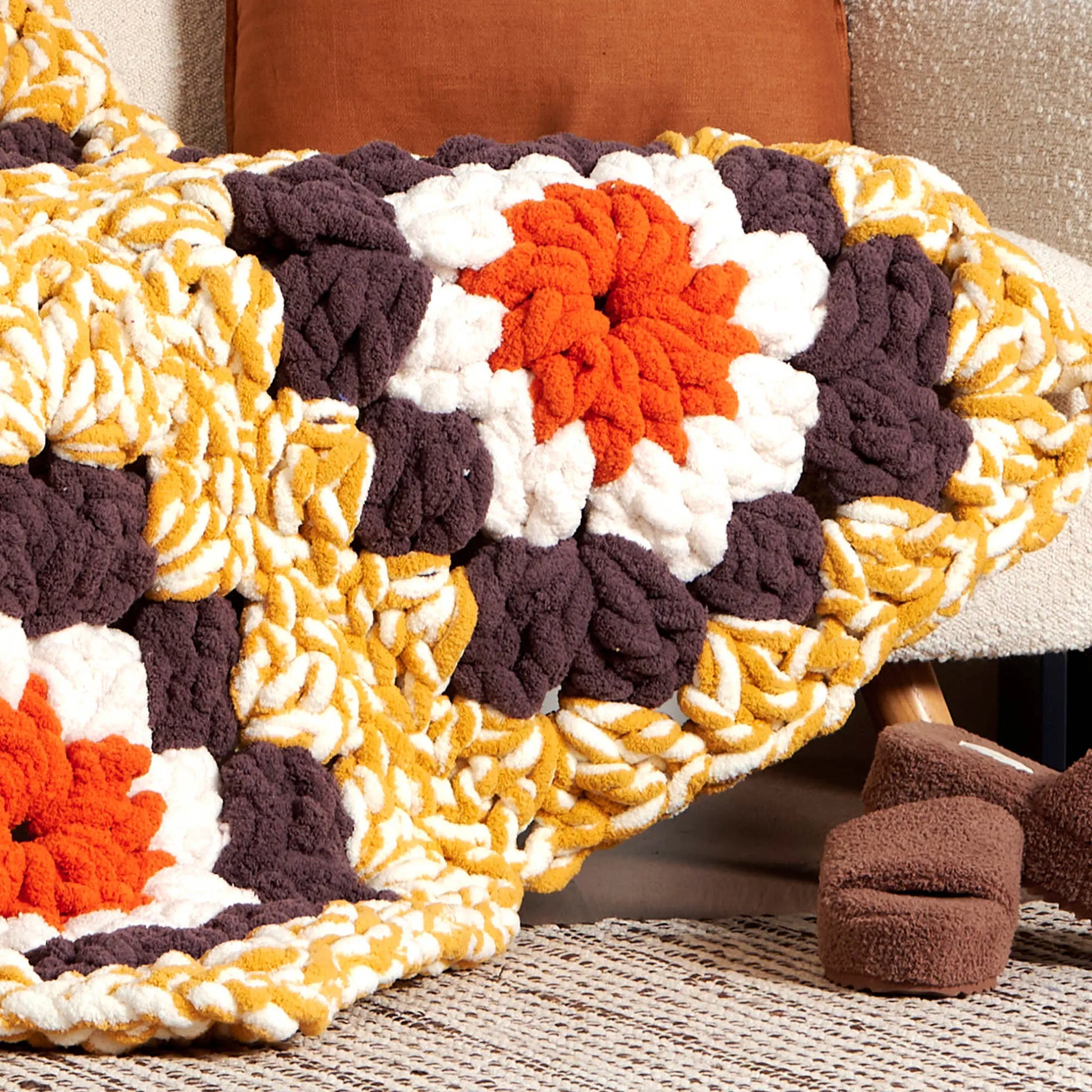 Bernat Gigantic-Granny Crochet Blanket or Rug Bernat