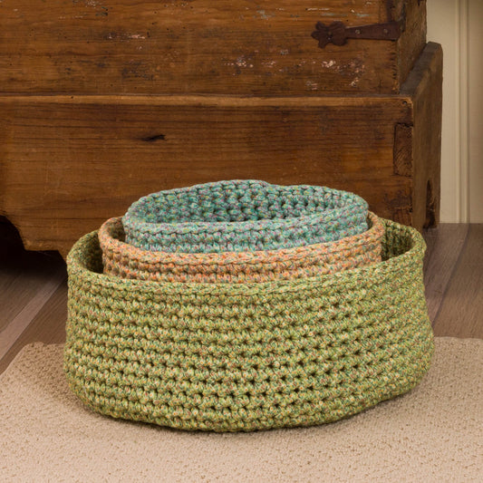 Bernat Three Crochet Nesting Baskets