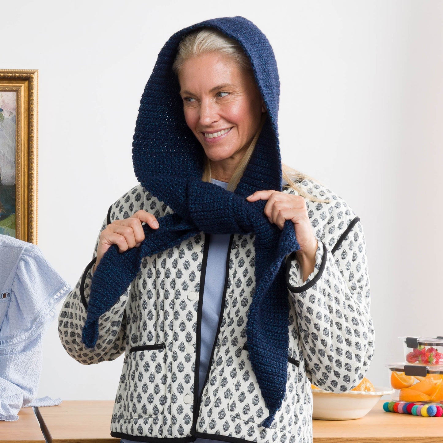 Bernat Whimsy Wrap Crochet Hooded Scarf