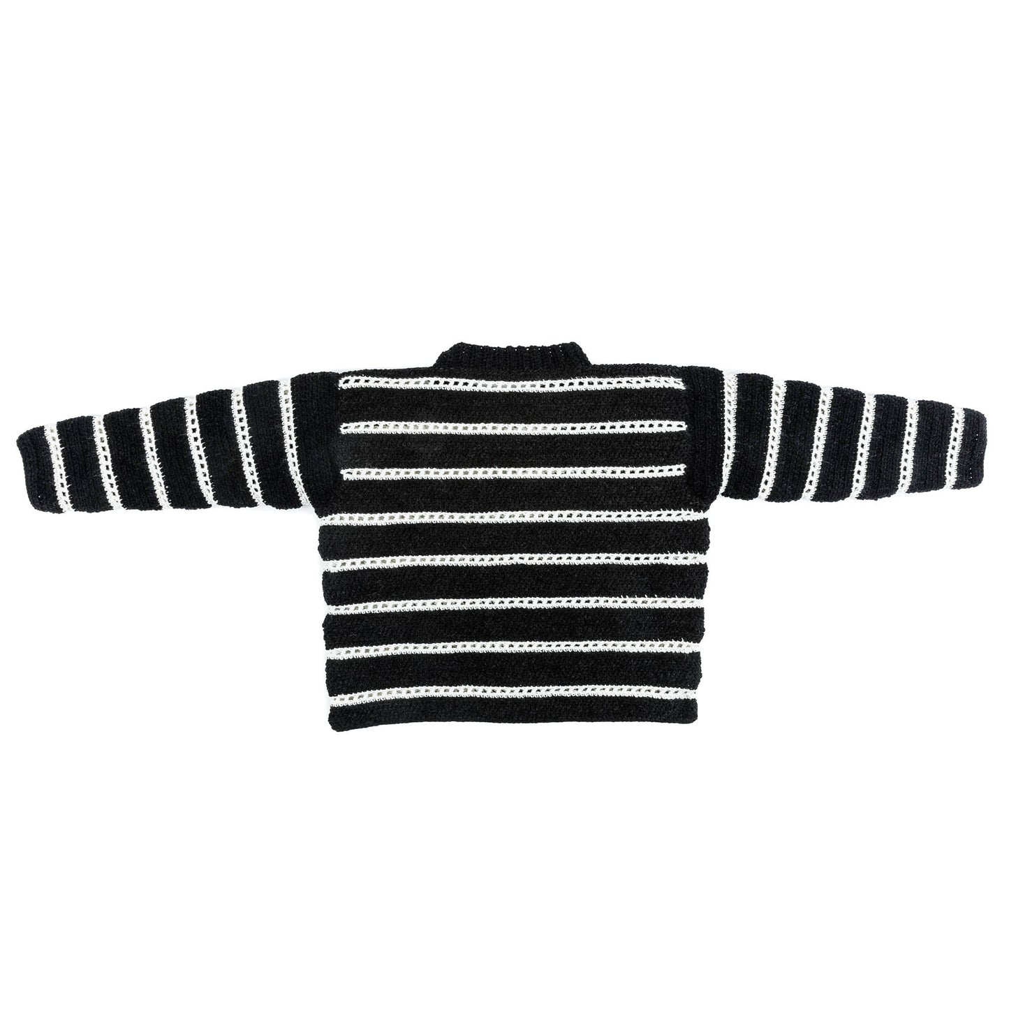 Bernat Eyelet Stripes Crochet Pullover