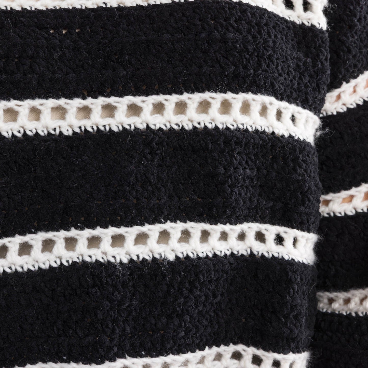 Bernat Eyelet Stripes Crochet Pullover