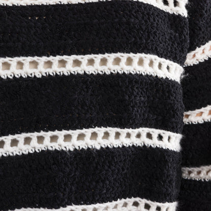 Bernat Eyelet Stripes Crochet Pullover