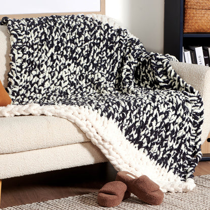 Bernat Go With the Flow Table Knit Blanket
