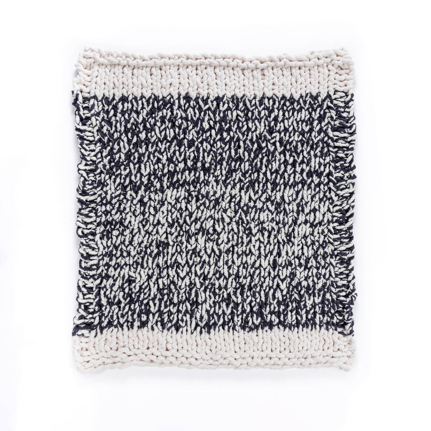 Bernat Go With the Flow Table Knit Blanket