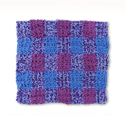 Bernat Just Plaid to Be Here Table Knit Blanket