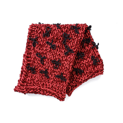 Bernat Put a Bow on it Table Knit Blanket