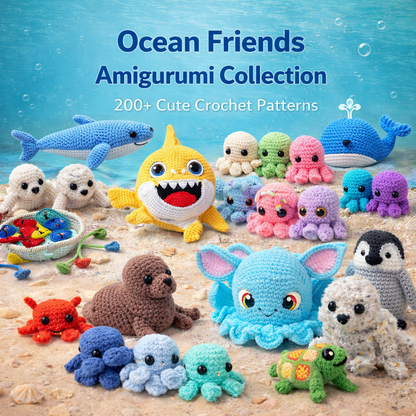 200 + Ocean Amigurumi Patterns (PDF)