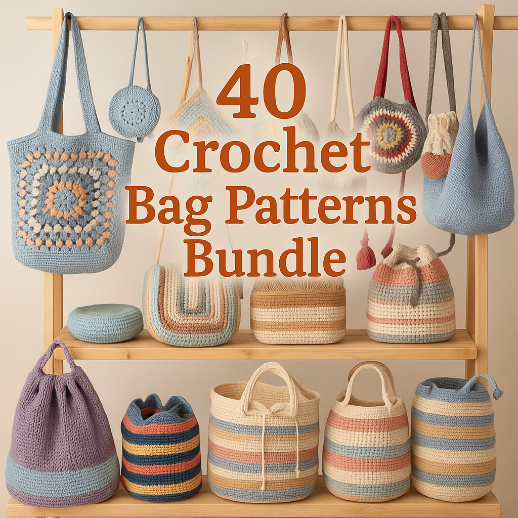 40 Crochet Bag Patterns Bundle