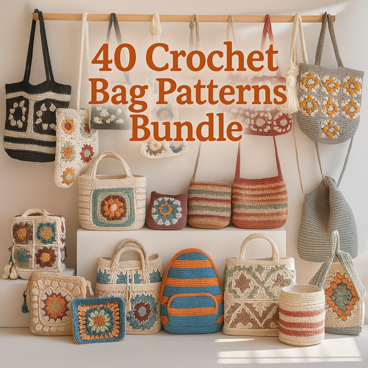 40 Crochet Bag Patterns Bundle