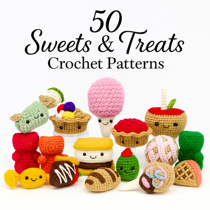 🍩✨ 50 Sweets & Treats Crochet Pattern Bundle