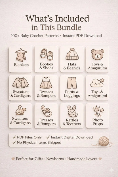 100+ Baby Crochet Patterns Bundle The Crochet Nook
