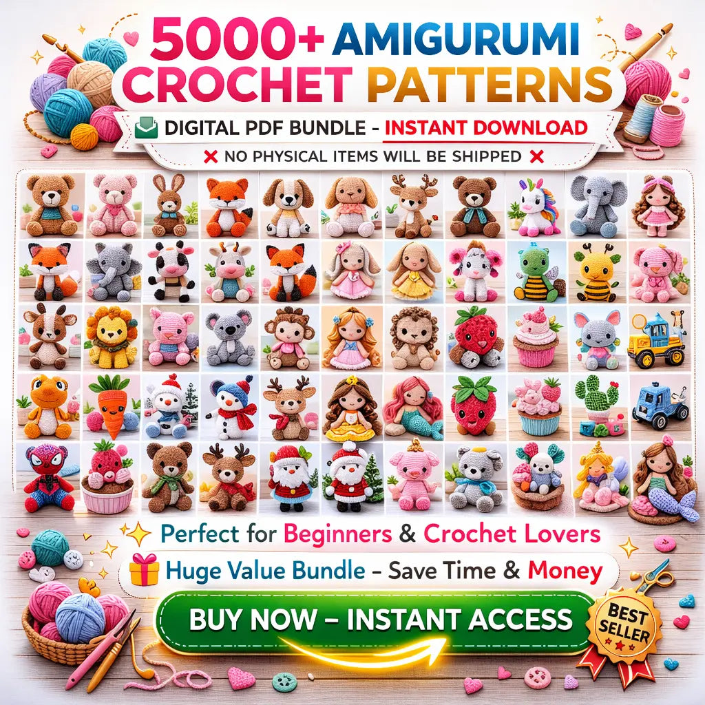 5000+ Amigurumi Crochet Patterns – PDF Bundle The Crochet Nook