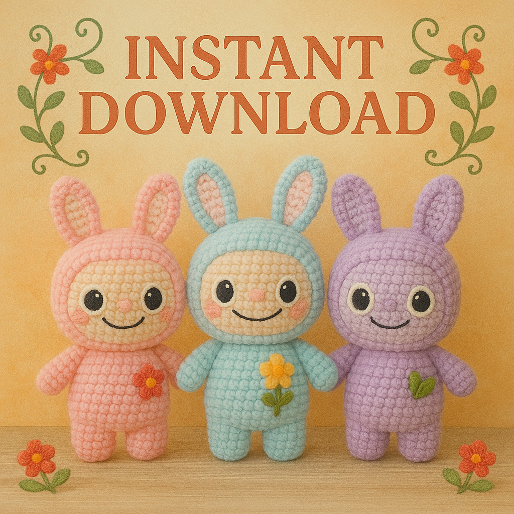 Labubu Bunny Crochet Pattern – Creepy-Cute Amigurumi Plush