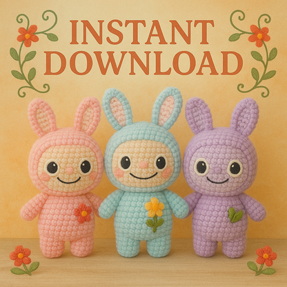 Labubu Bunny Crochet Pattern – Creepy-Cute Amigurumi Plush