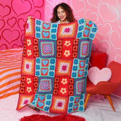 Red Heart Positively Zany Crochet Blanket Red Heart