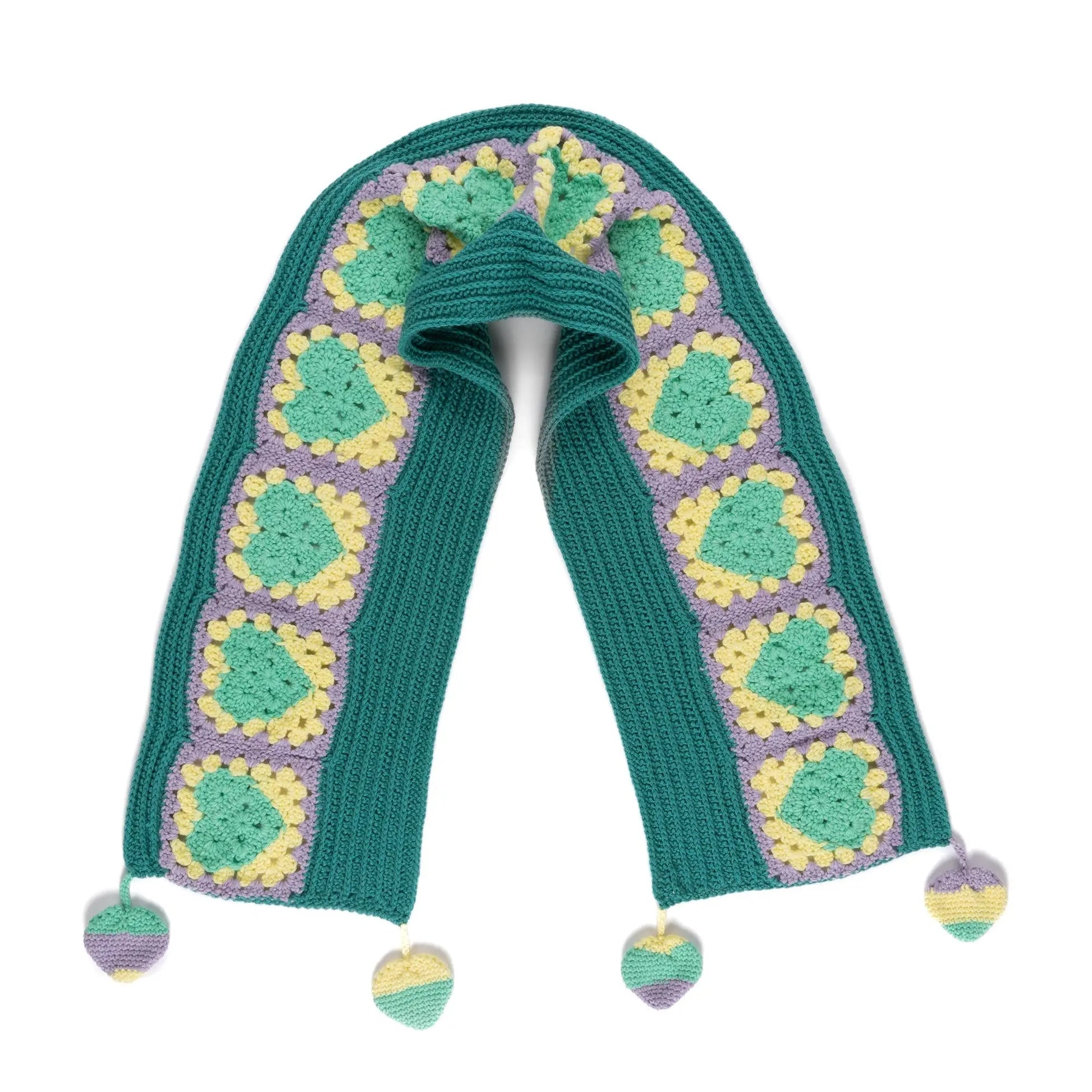 Red Heart Hearts All Around Crochet Scarf Red Heart