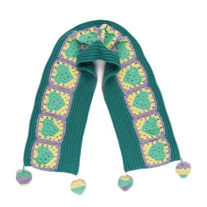 Red Heart Hearts All Around Crochet Scarf Red Heart