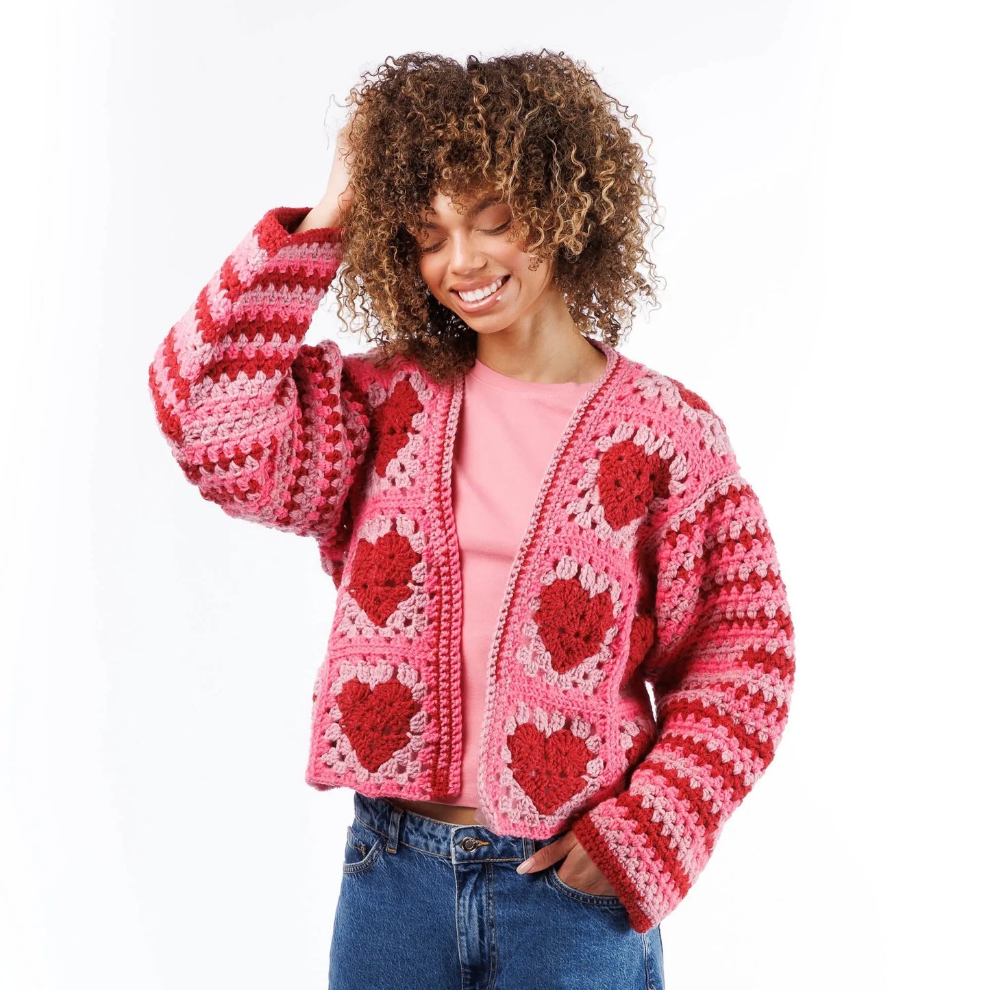 Red Heart Crochet Party Hearty Cardi Red Heart