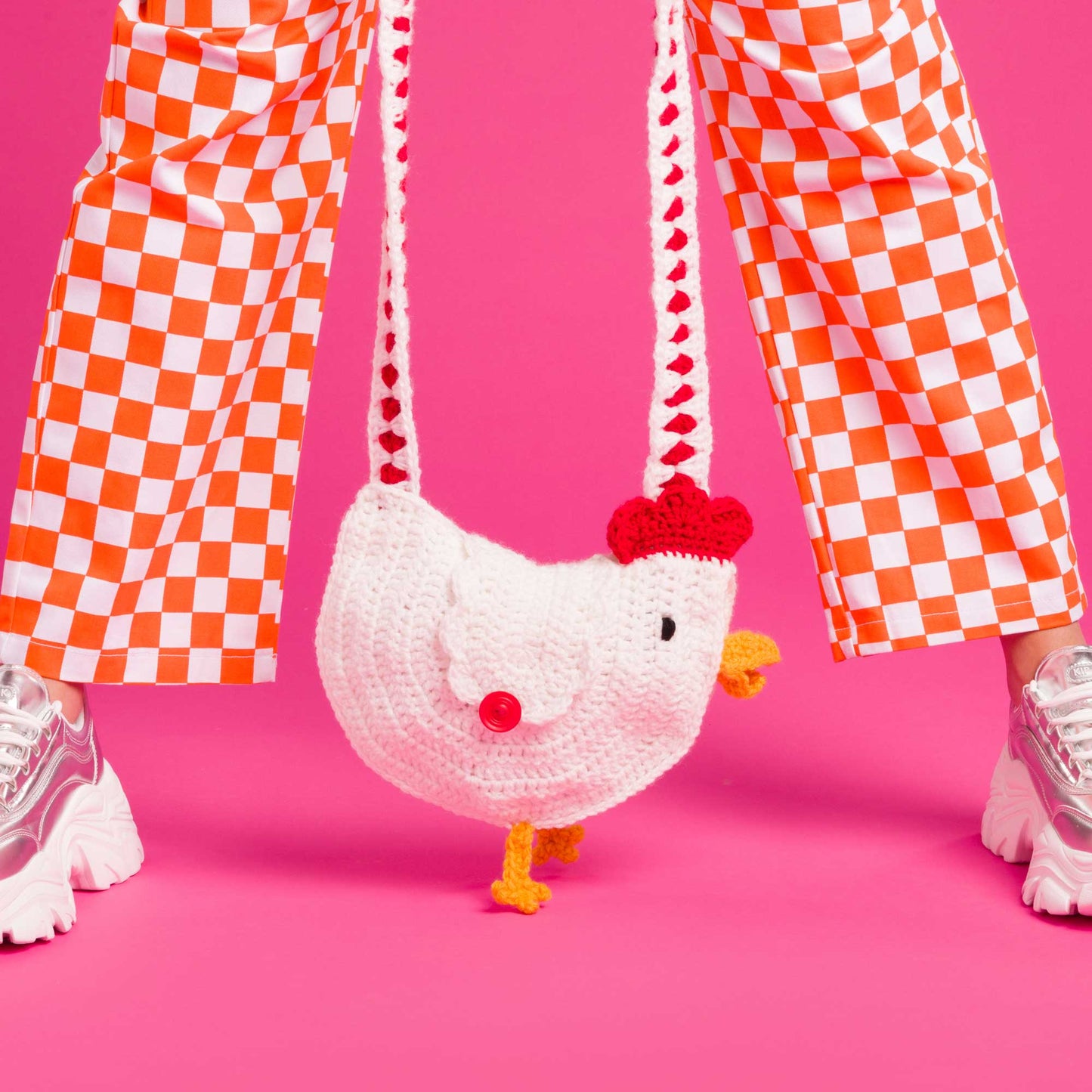 Red Heart Crochet Chicken Bag