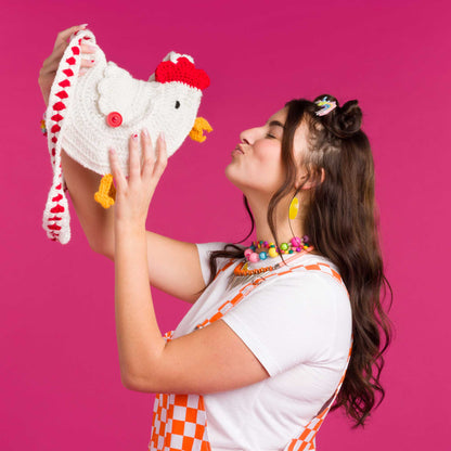 Red Heart Crochet Chicken Bag