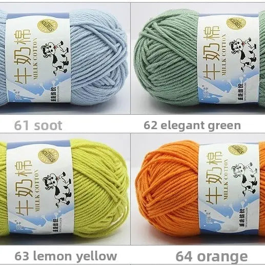 Five-Strand Milk Cotton Yarn for Knitting and DIY Crafts Crochet Nook