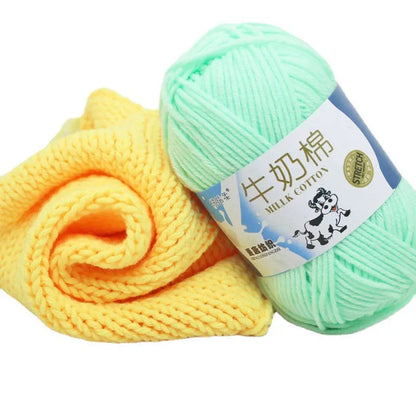 Five-Strand Milk Cotton Yarn for Knitting and DIY Crafts Crochet Nook