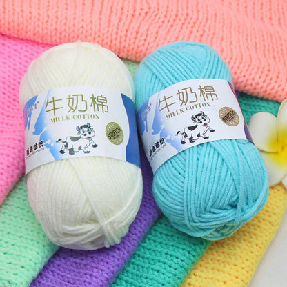 Five-Strand Milk Cotton Yarn for Knitting and DIY Crafts Crochet Nook