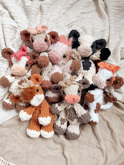 Highland Baby Cow – No-Sew Crochet Pattern 🌿🐮