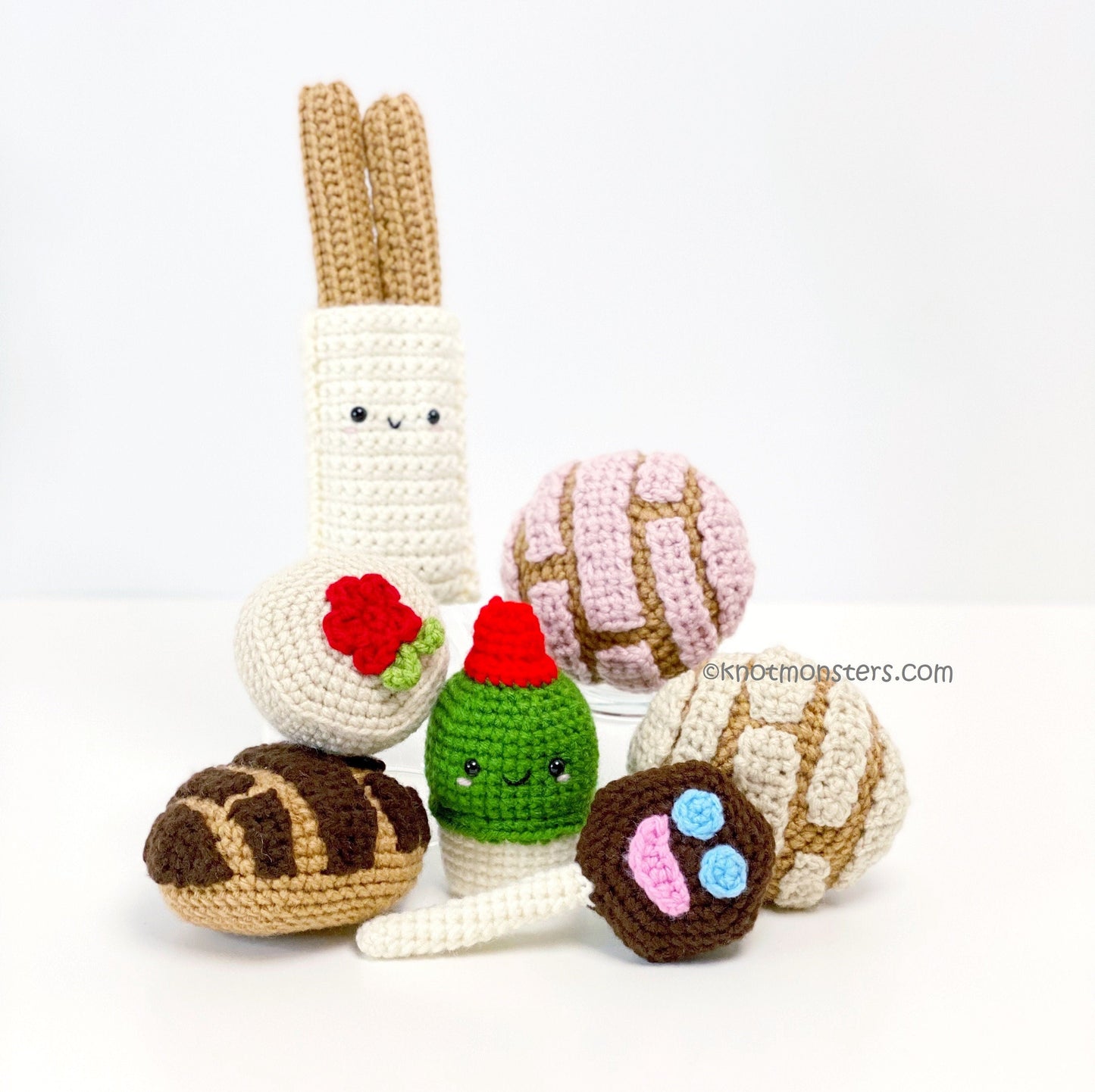 50 Sweets & Treats Crochet Pattern Bundle! EBOOK PDF KnotMonsters Amigurumi How to Beginner Easy Simple Basic Tutorial Kawaii Food Desserts