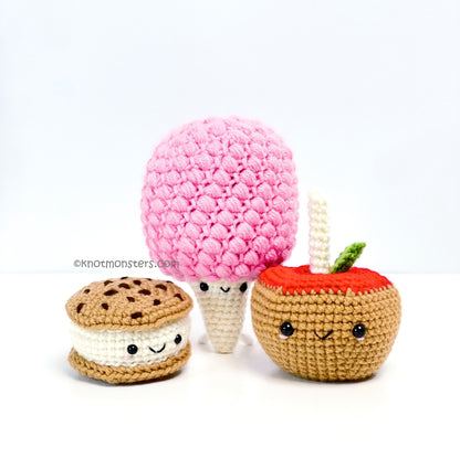 50 Sweets & Treats Crochet Pattern Bundle! EBOOK PDF KnotMonsters Amigurumi How to Beginner Easy Simple Basic Tutorial Kawaii Food Desserts