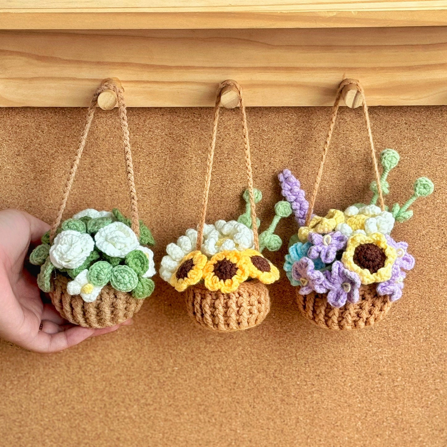 Plant crochet pattern, car hanging plant Crochet Pattern, Crochet hanging plant for car, Hanging Plant Pattern, Hanging basket crochet